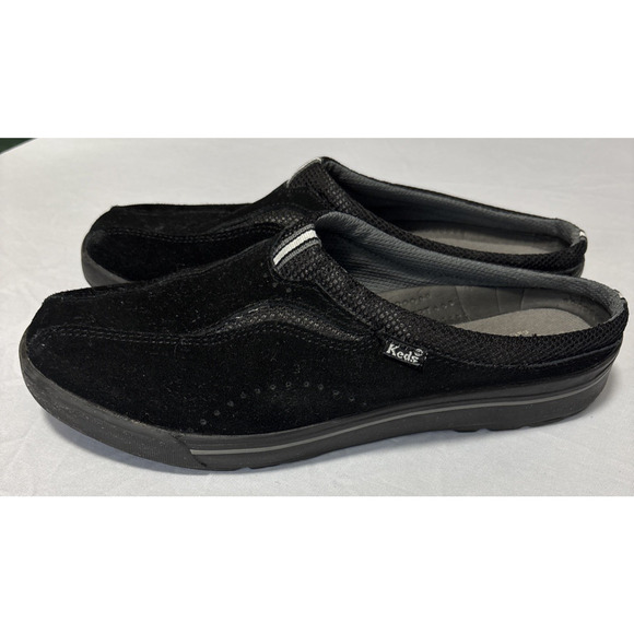Keds Women's 8 Black Slip On Mule Shoes Clogs Arch Support Basic Staple Neutral - Picture 3 of 7